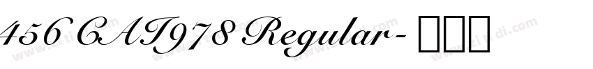 456 CAI978 Regular字体转换